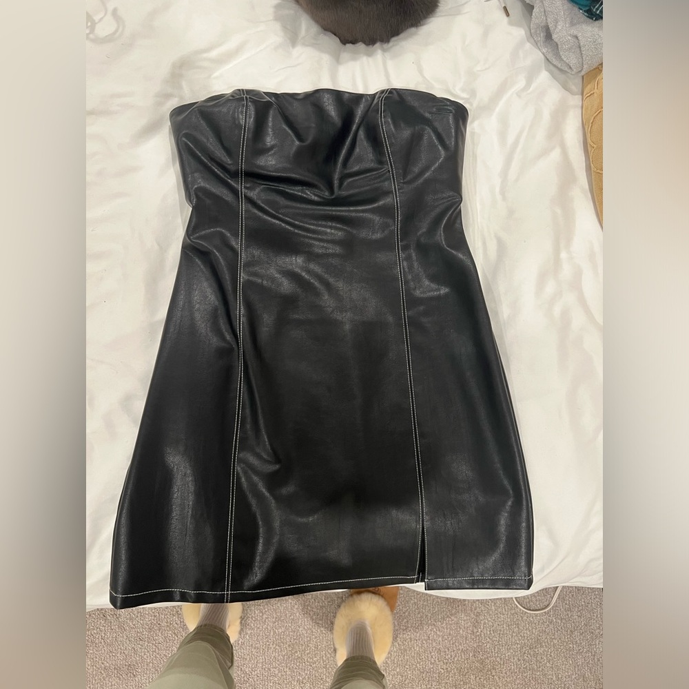Mini leather dress! Size small!